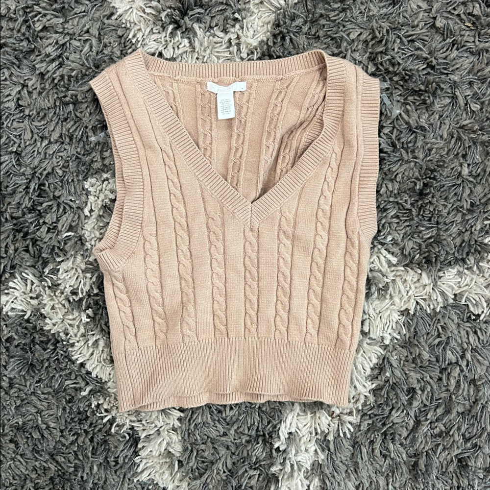 Light brown sweater vest